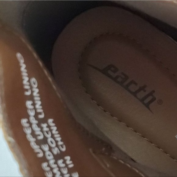 Earth Jericho Leather Moto Biker Ankle Boots Chesnut Brown Ombre Size 10 - Picture 2 of 14